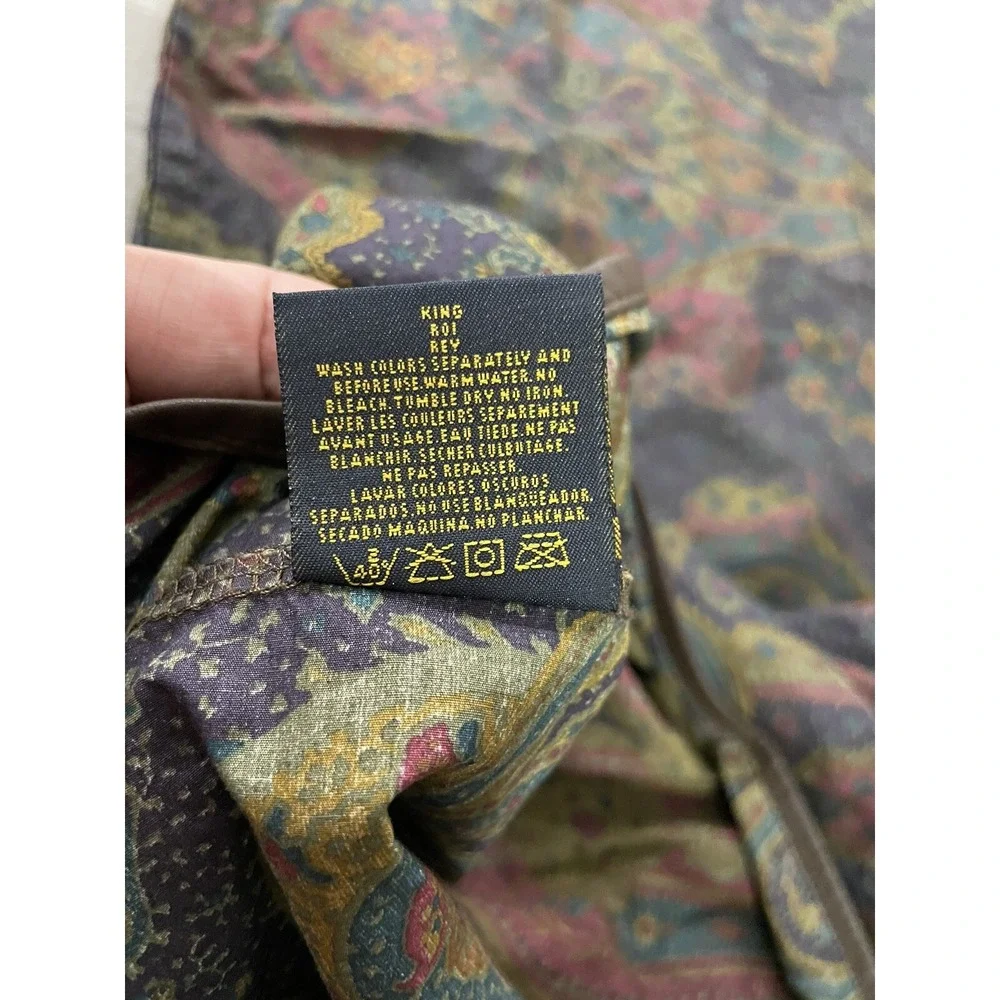 RARE Vintage One (1) Ralph‎ Lauren Pomeroy Plum KING Pillowcase